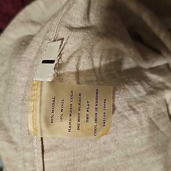 Ann Taylor Wool Modal Creme Open Cardigan Long Sleeve Size Small - Picture 3 of 4